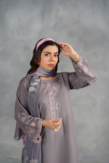 VIVA Embroidered 3-PC Lawn Dress
