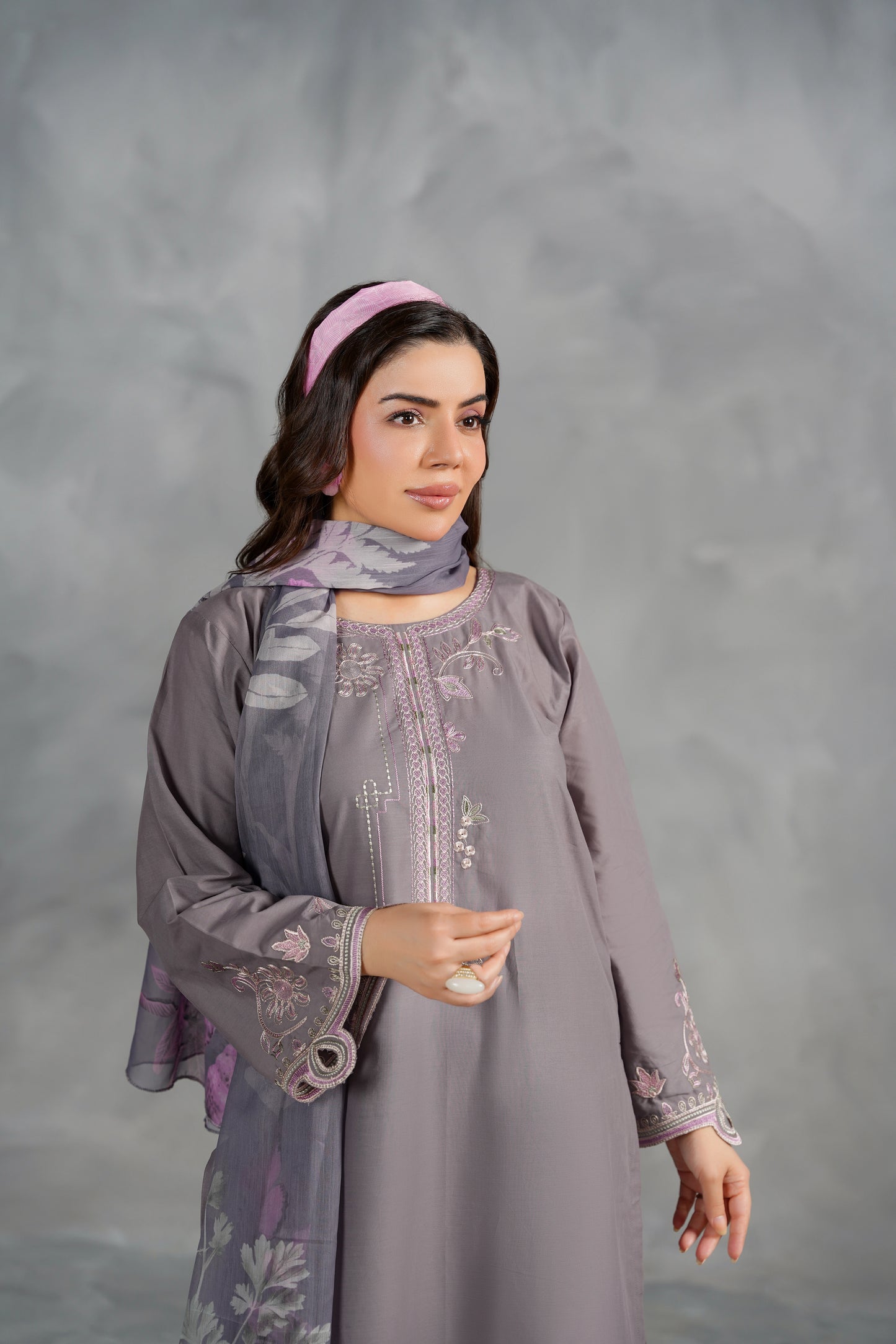 VIVA Embroidered 3-PC Lawn Dress