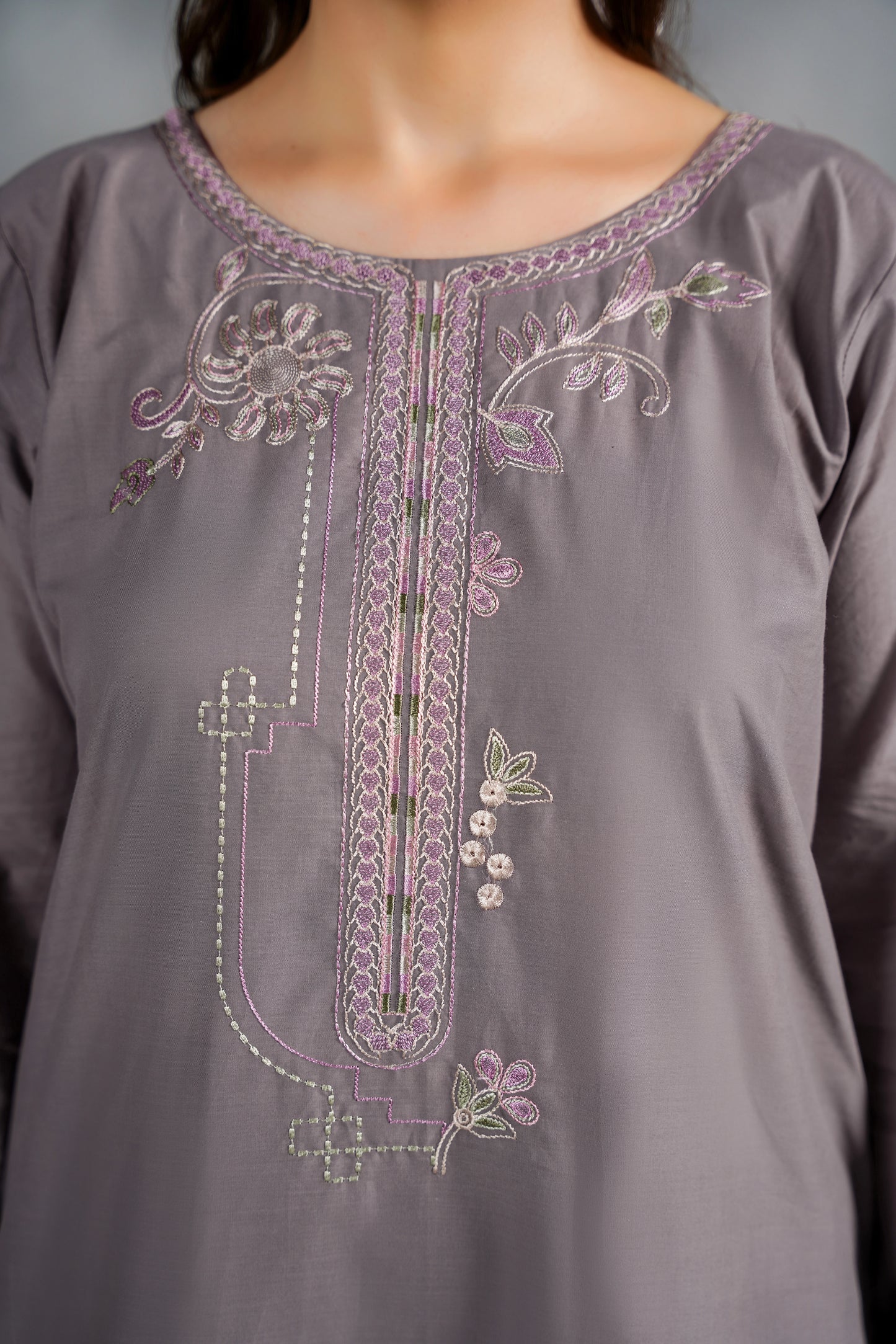 VIVA Embroidered 3-PC Lawn Dress