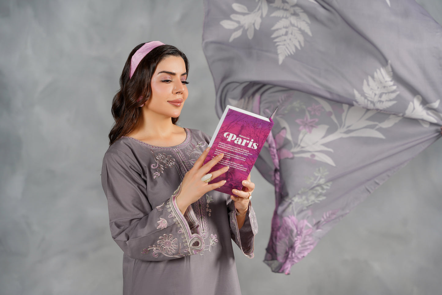 VIVA Embroidered 3-PC Lawn Dress