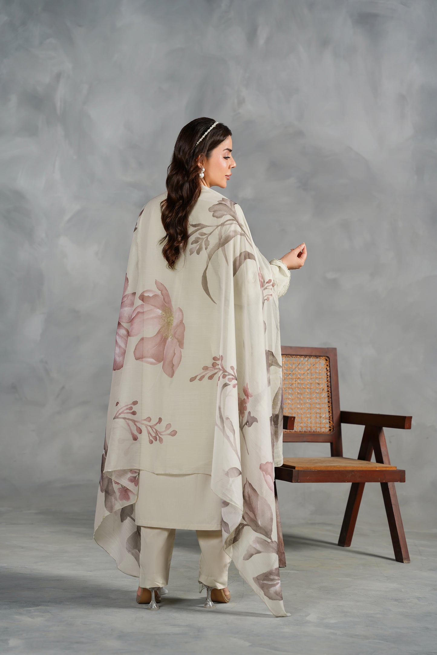 AVELINE Embroidered 3-PC Lawn Dress