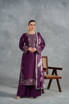 MONARCH Embroidered 3-PC Lawn Dress