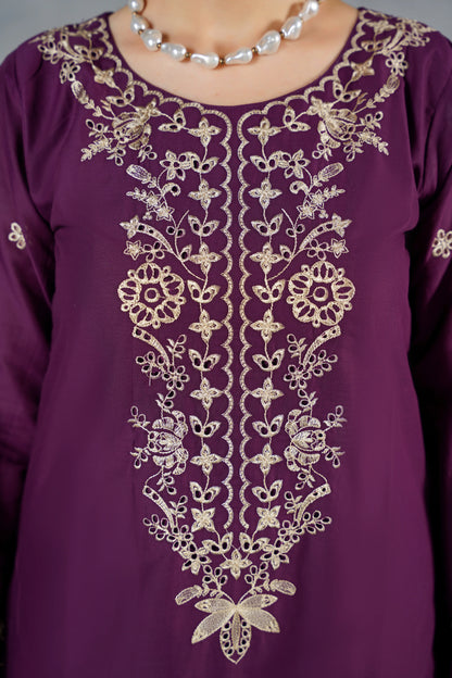 MONARCH Embroidered 3-PC Lawn Dress