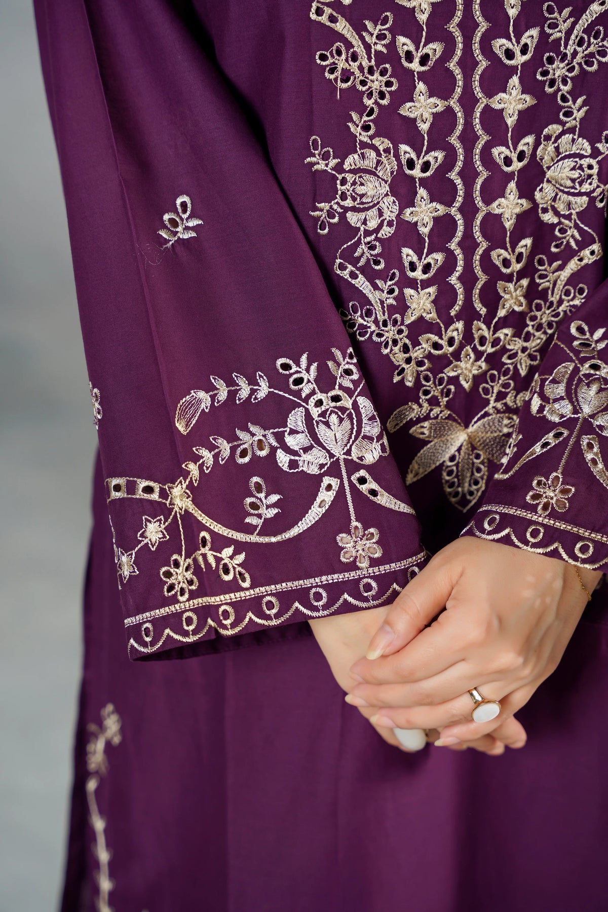 MONARCH Embroidered 3-PC Lawn Dress