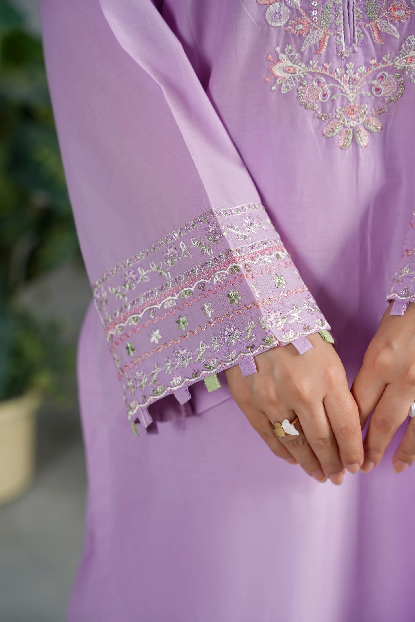 LAVENDER MIST Embroidered 3-PC Lawn Dress