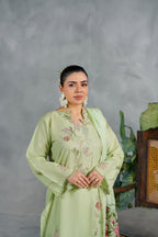 SPRING Embroidered 3-PC Lawn Dress