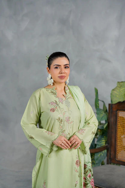 SPRING Embroidered 3-PC Lawn Dress