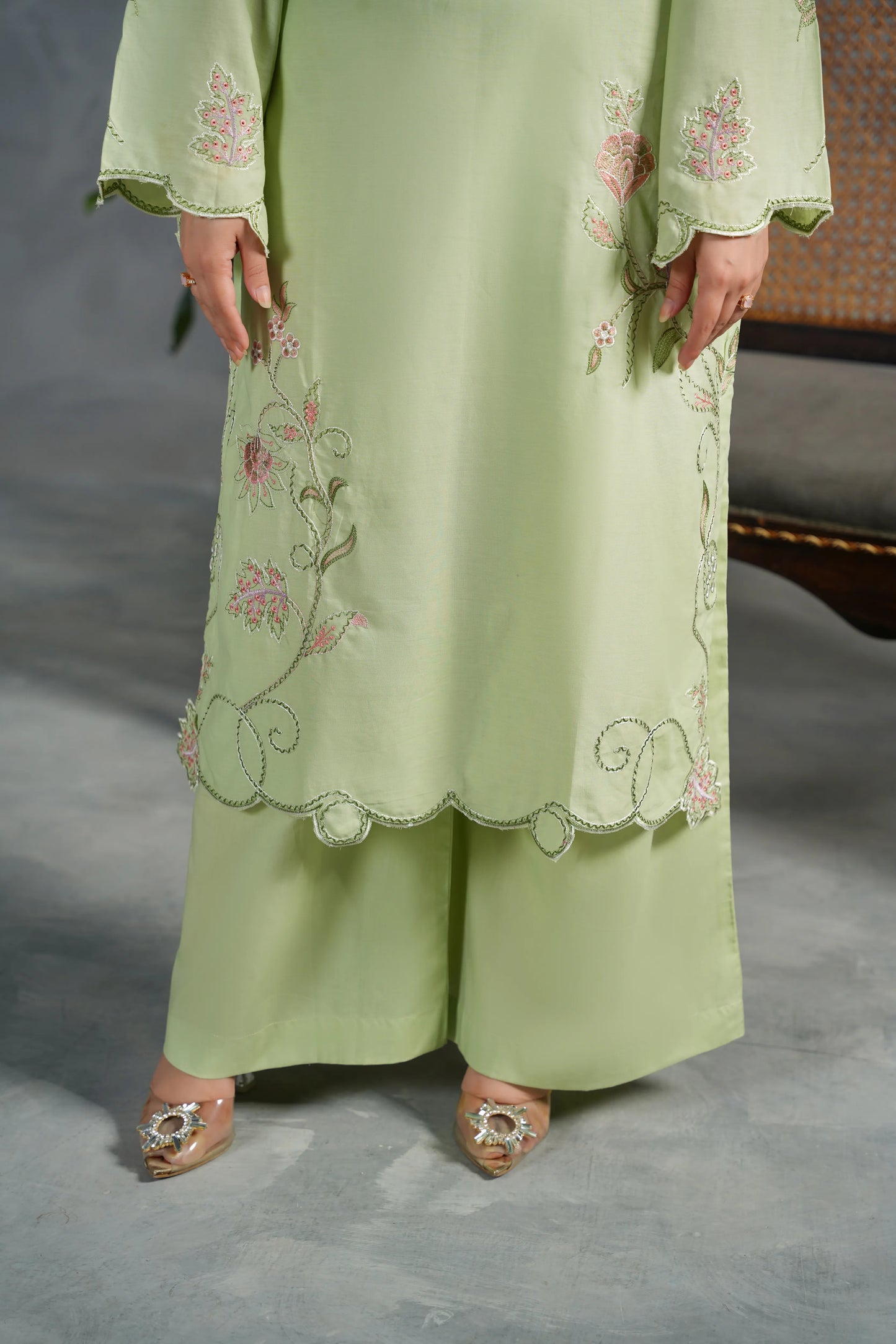 SPRING Embroidered 3-PC Lawn Dress