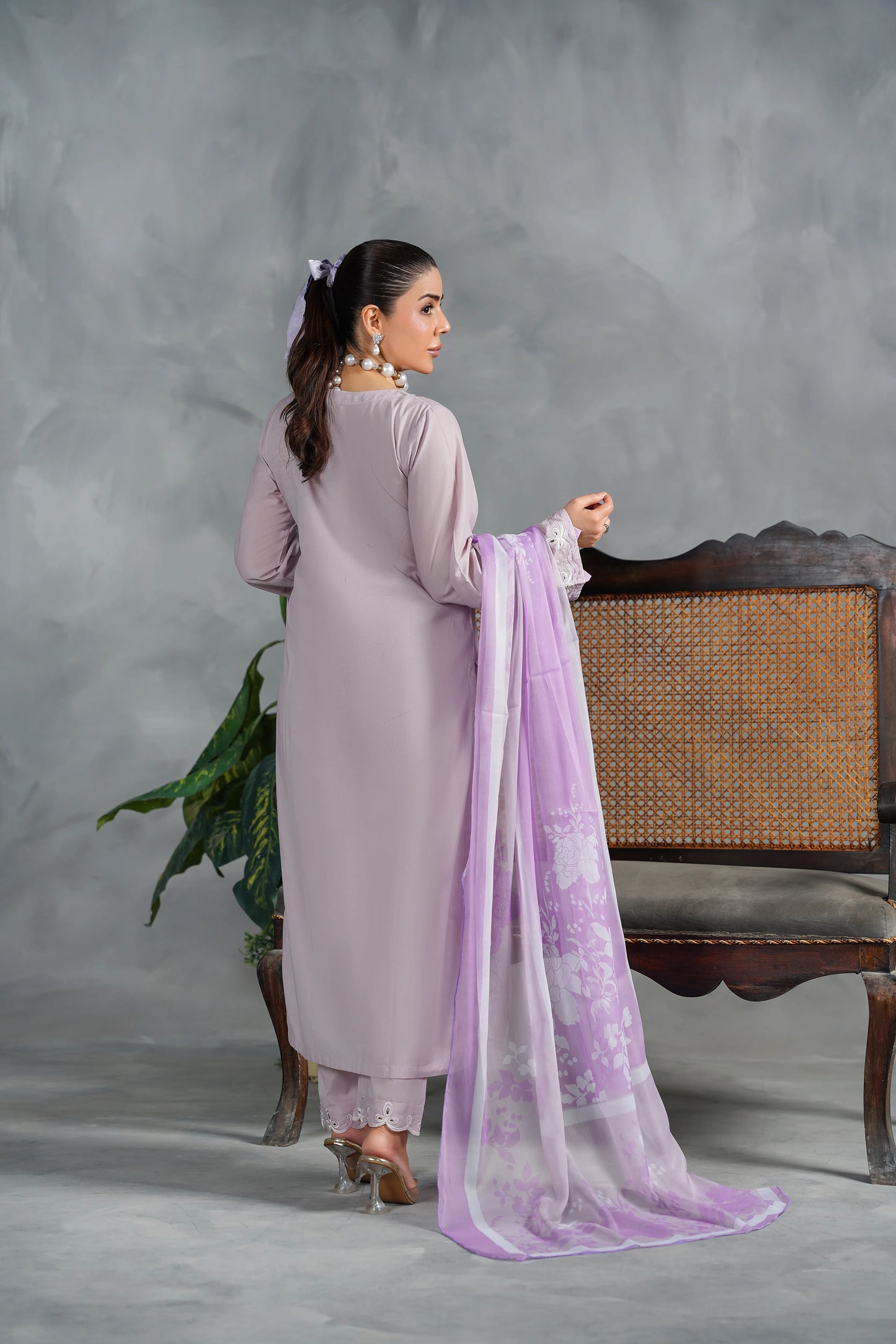 ELYSIA Embroidered 3-PC Lawn Dress