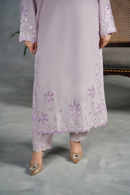 ELYSIA Embroidered 3-PC Lawn Dress