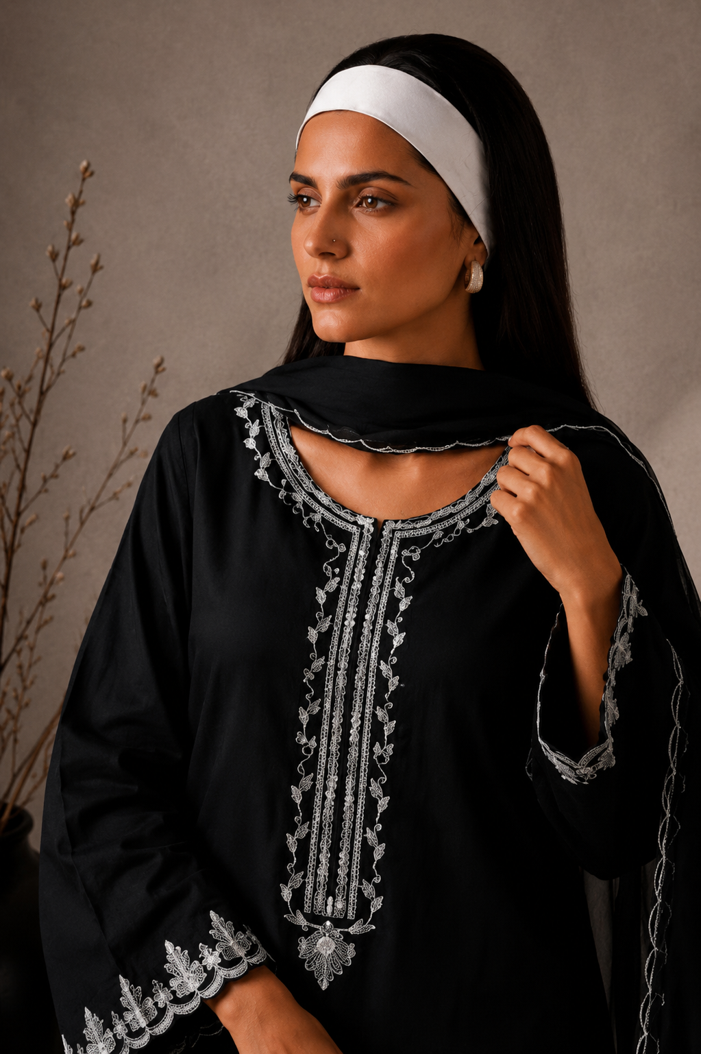 Eclipse Grace Embroidered 3-PC Lawn Dress