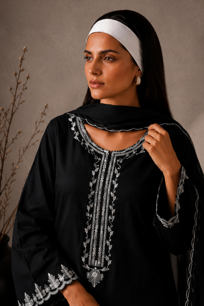 Eclipse Grace Embroidered 3-PC Lawn Dress