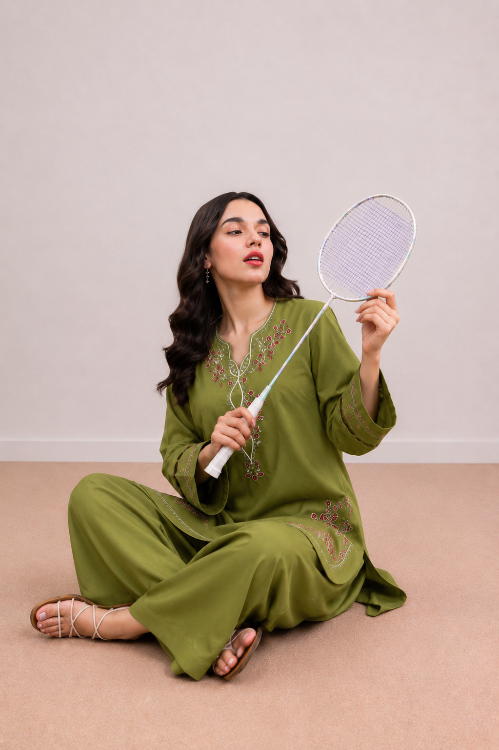SAGE Embroidered Lawn 2 Piece