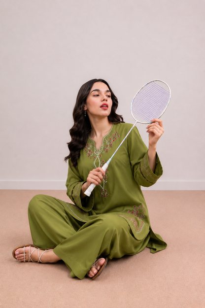 SAGE Embroidered Lawn 2 Piece
