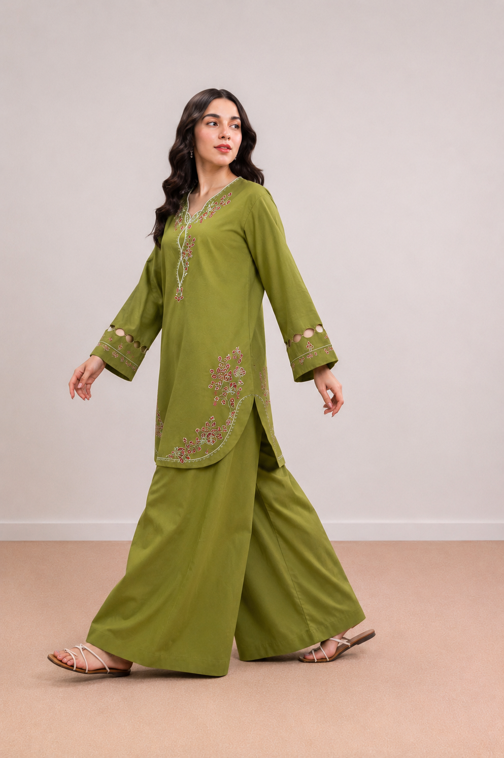 SAGE Embroidered Lawn 2 Piece