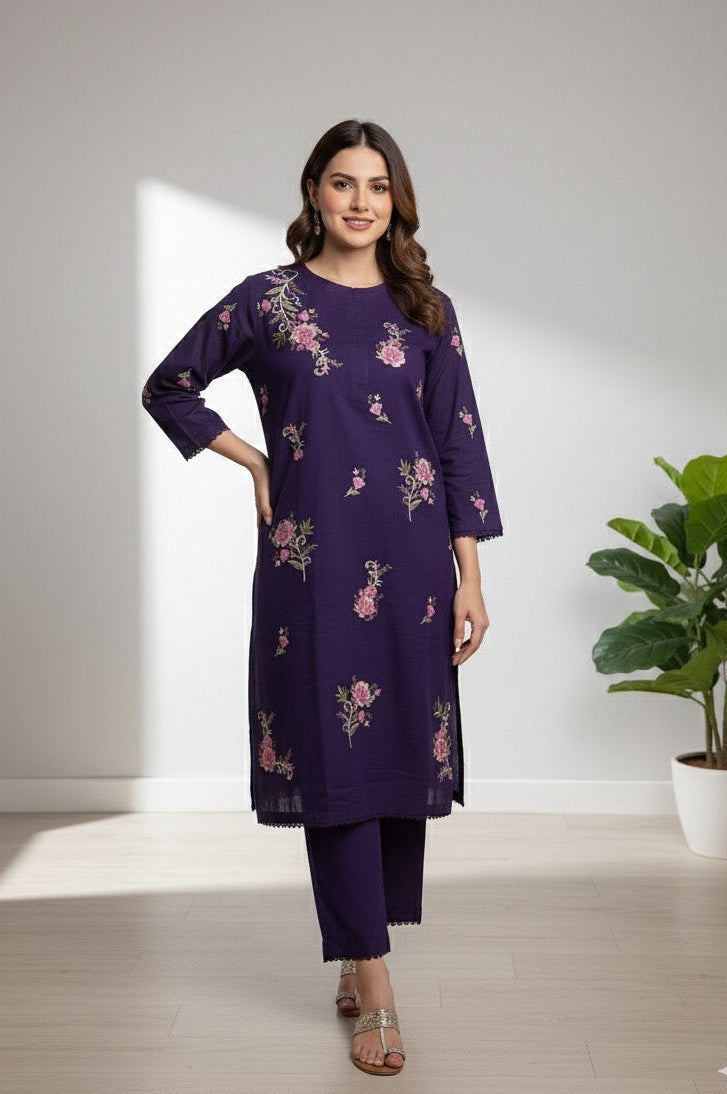 Ayra - Embroidered2-PC Khaddar Dress