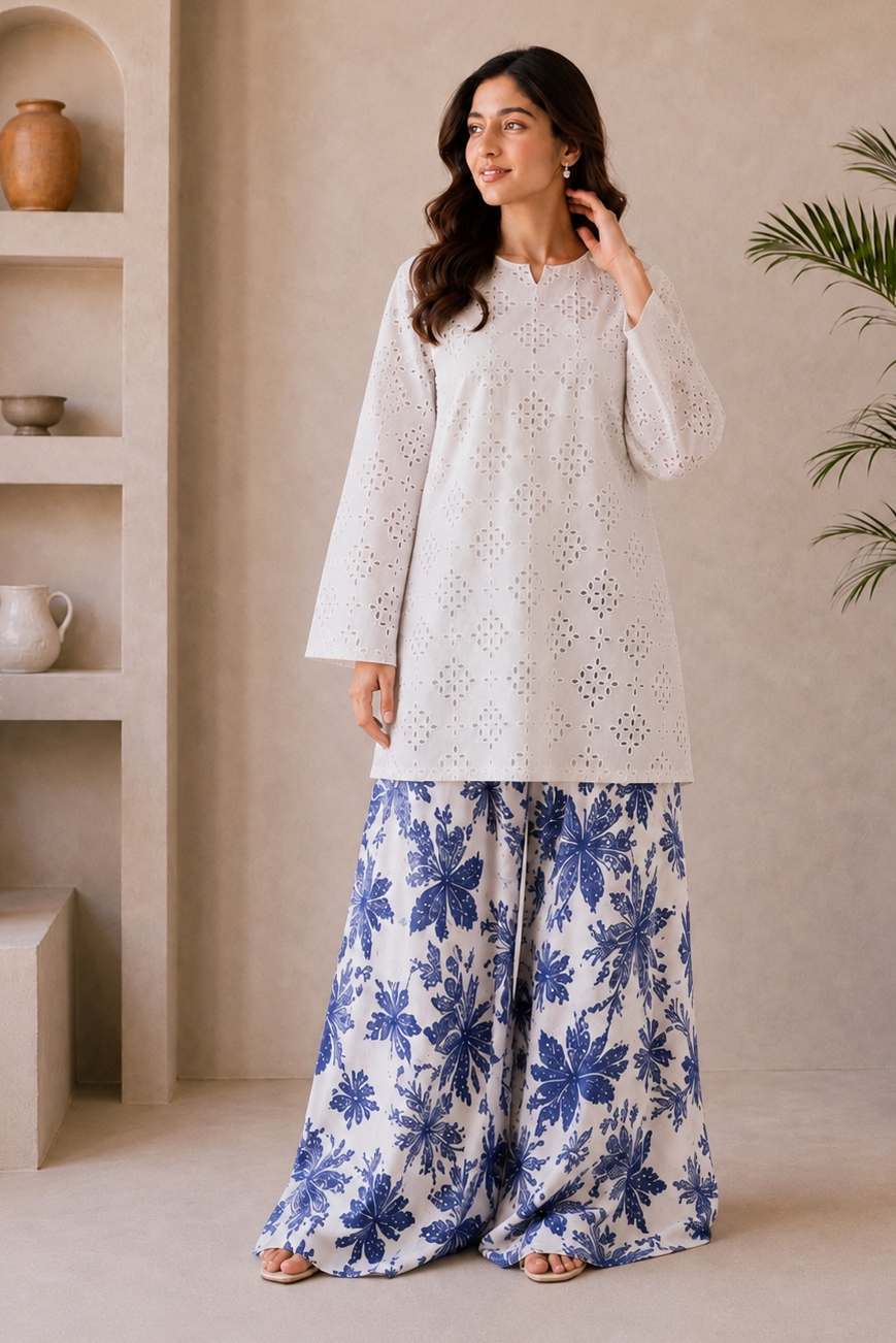Botanica Schiffli Embroidered Lawn 2 Piece