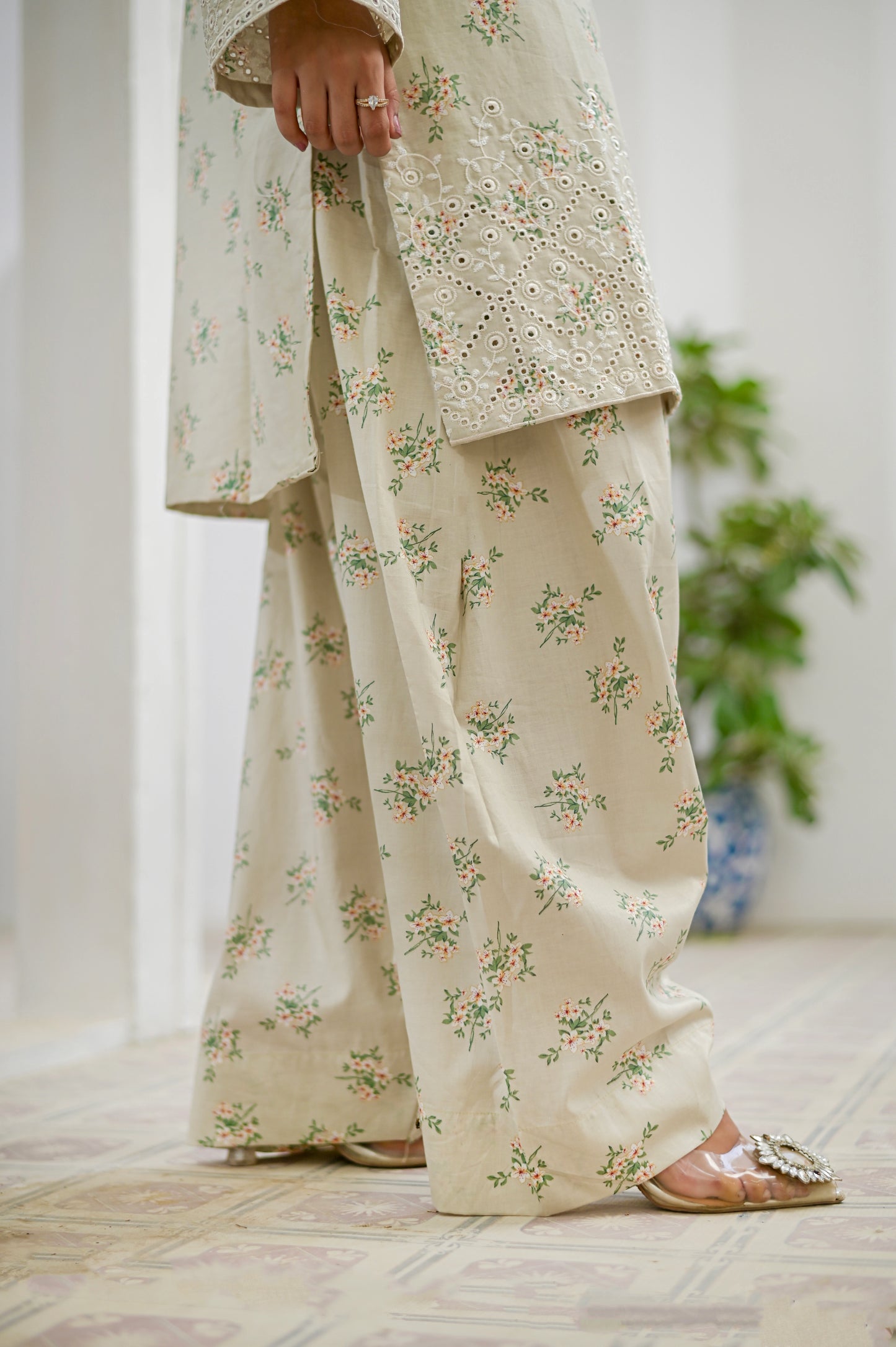 PISTACHIO DUST - Farshi Shalwar Embroidered 3-PC Lawn Dress