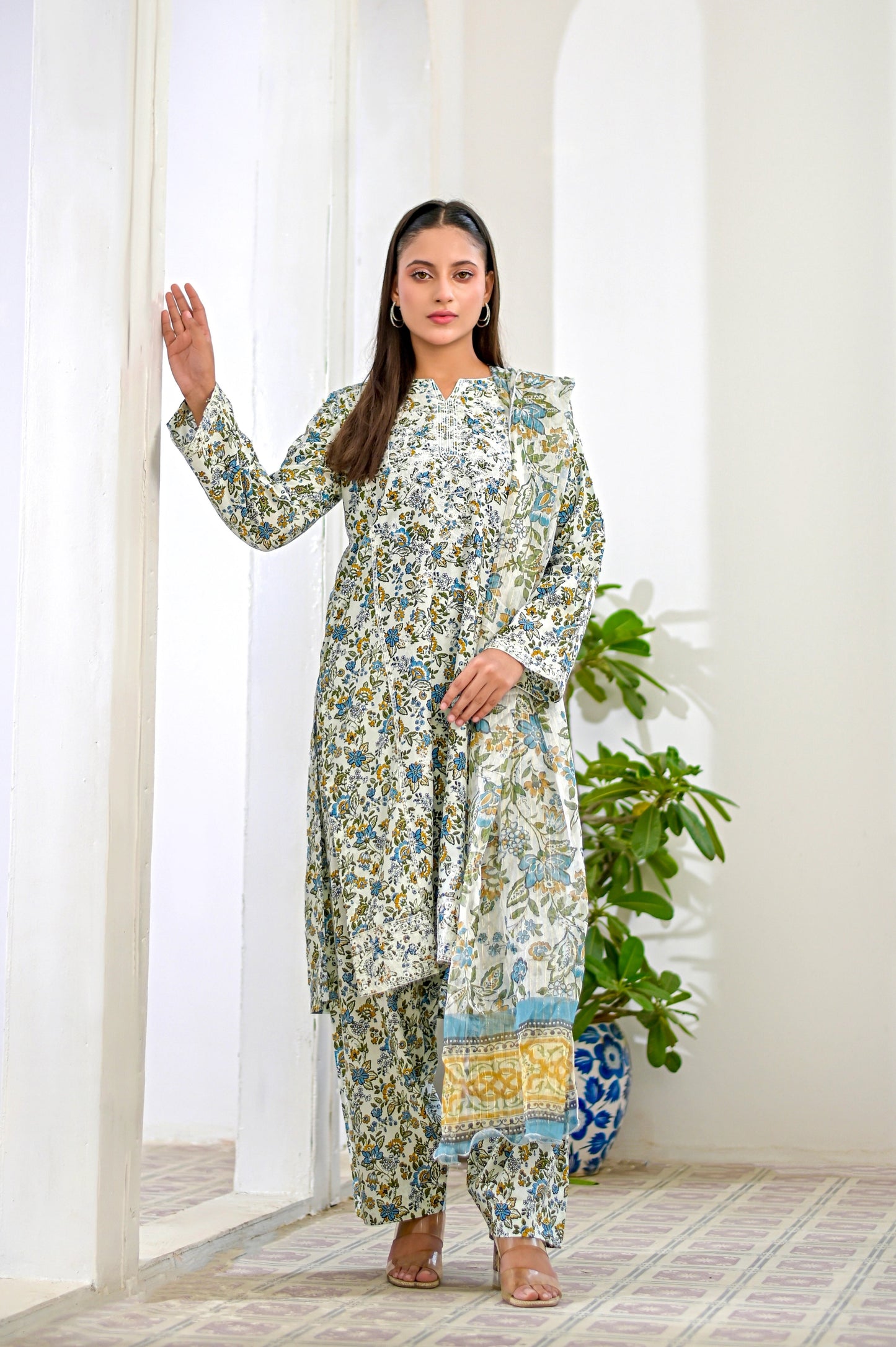 CITRINE - Embroidered 3-PC Farshi Shalwar Lawn Dress