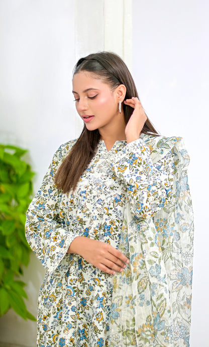 CITRINE - Embroidered 3-PC Farshi Shalwar Lawn Dress