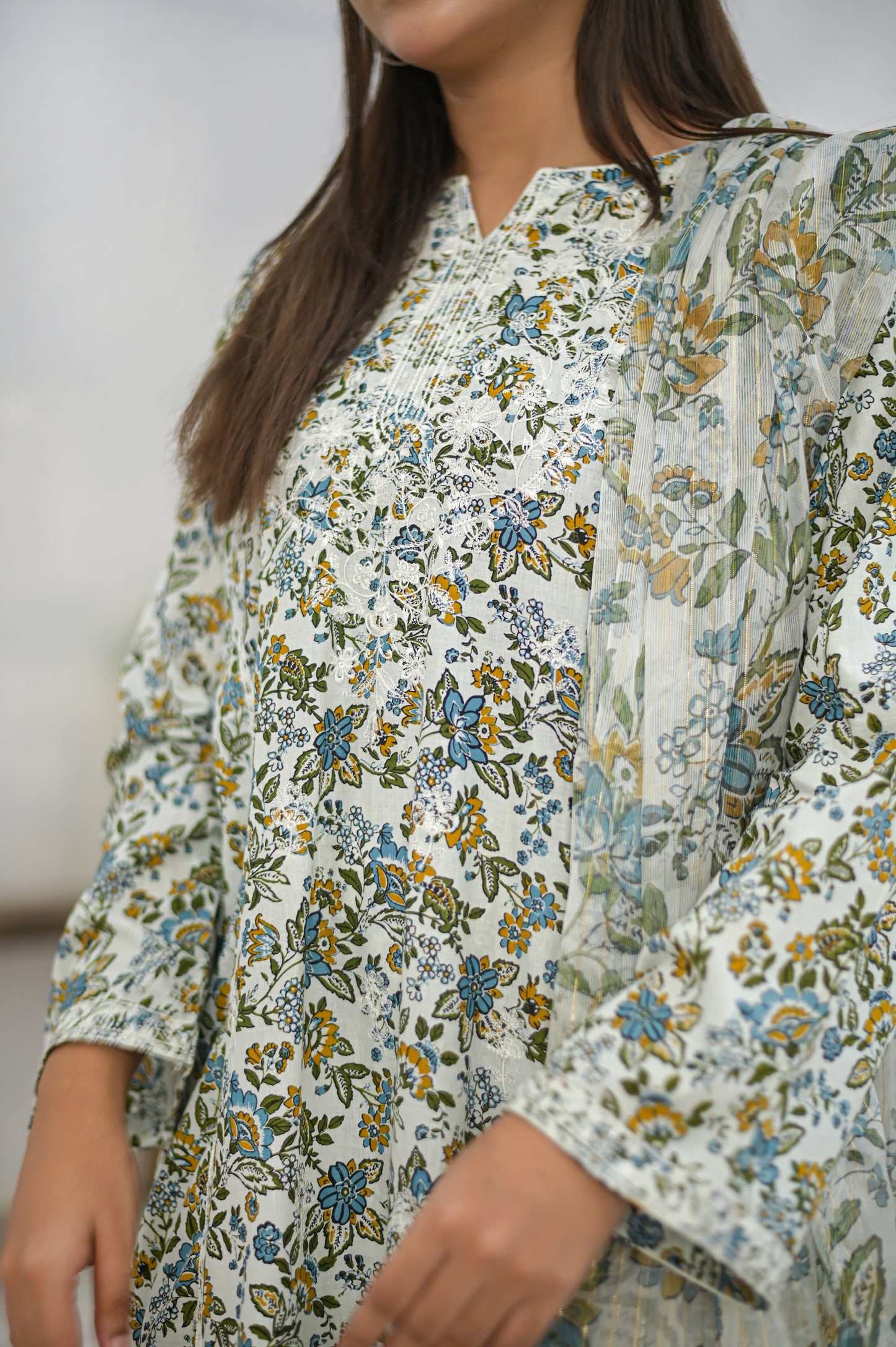 CITRINE - Embroidered 3-PC Farshi Shalwar Lawn Dress
