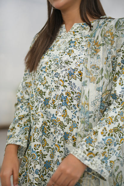 CITRINE - Embroidered 3-PC Farshi Shalwar Lawn Dress