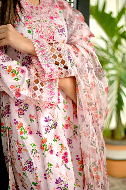 ROSE BLEND - Embroidered 3-PC Lawn Dress