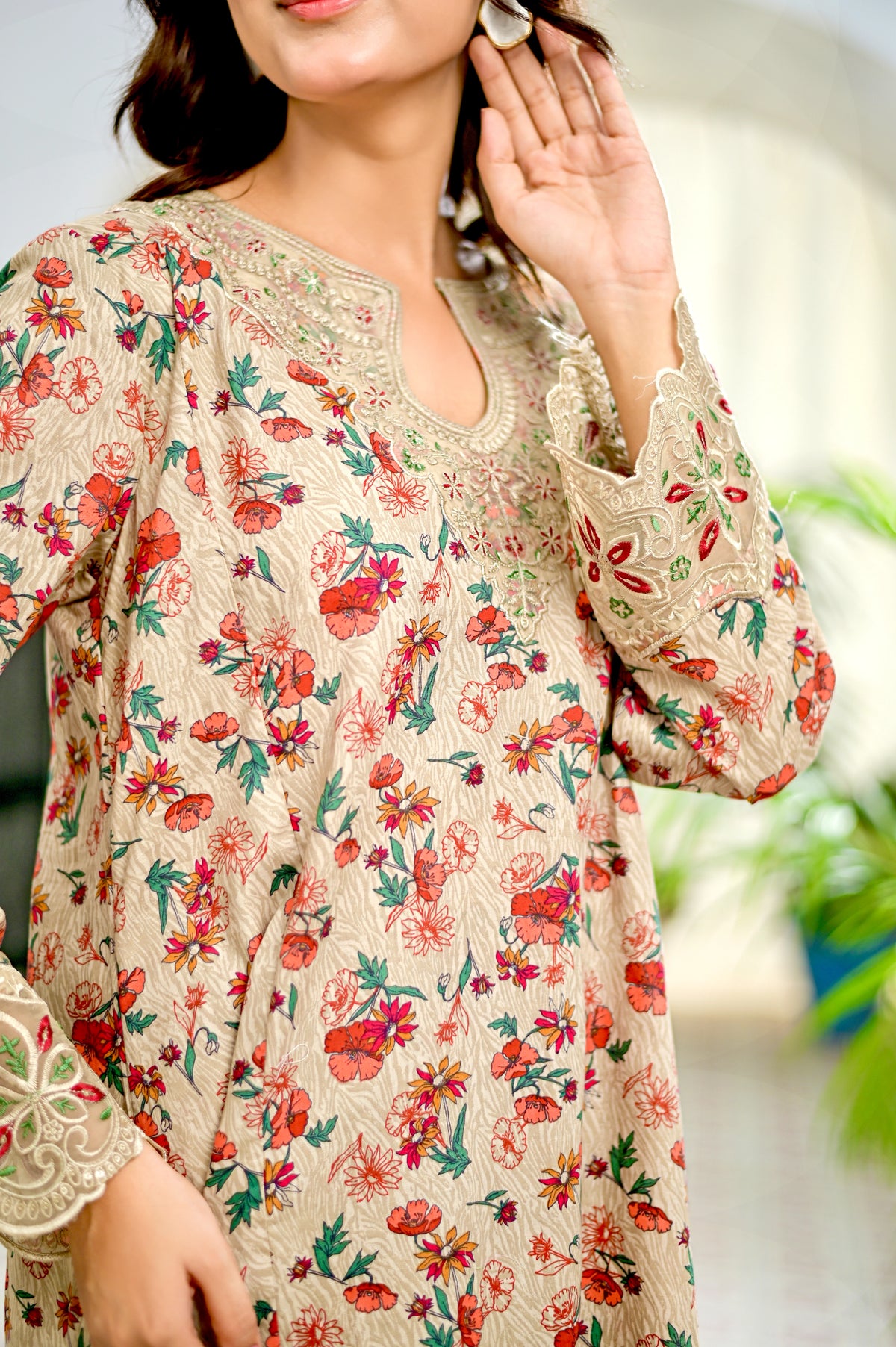 ROSY DUSK - Embroidered 2-PC Lawn Dress