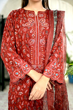 SAIBAH - Embroidered 3-PC Lawn Dress